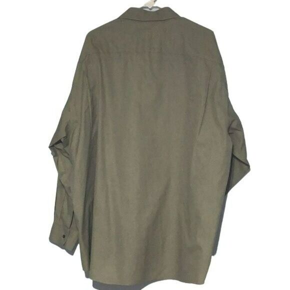 Joseph & Feiss Green 2-Ply Cotton Button-Down Shirt - Picture 6 of 7